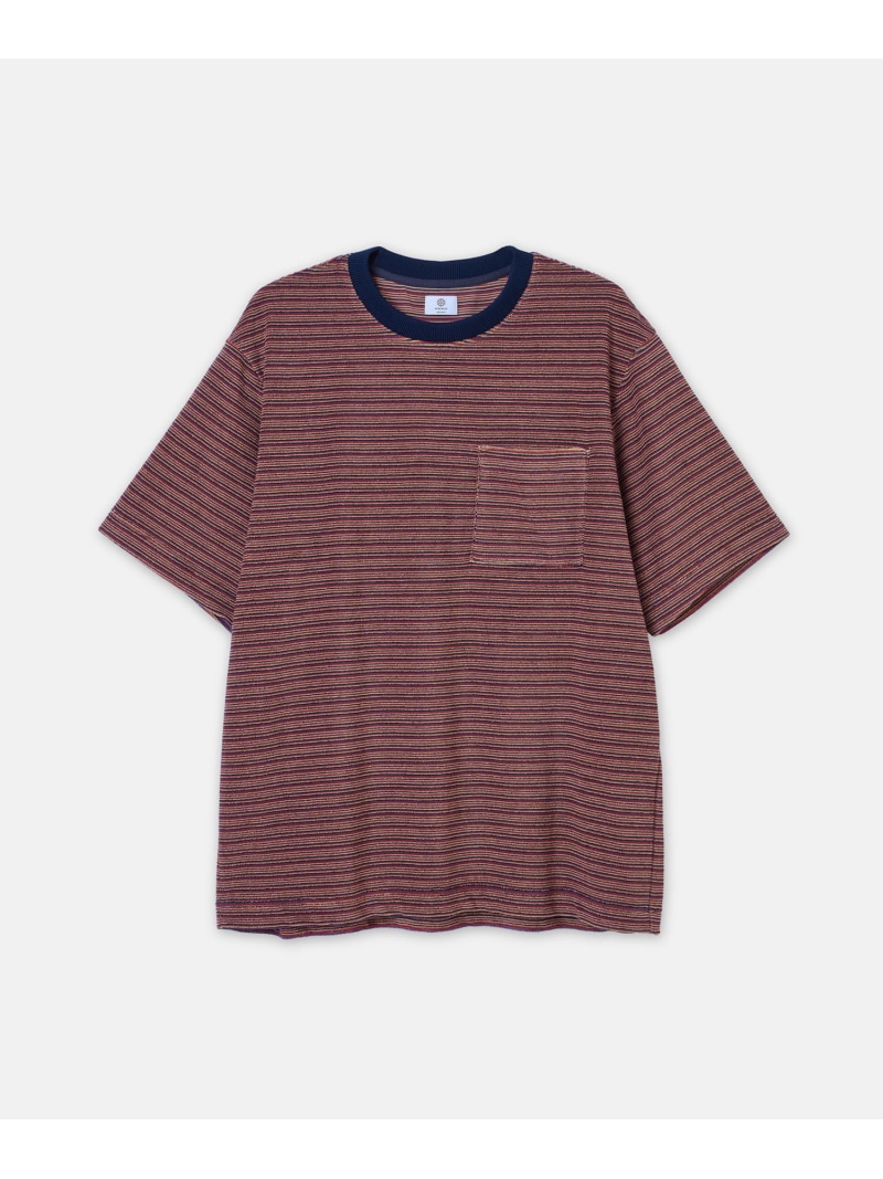SEAGREEN PILE BORDER T-SHIRT タトラスコンセプトストア トップス カットソー・プルオーバー 米国海軍 黄色【貨物輸送無料】