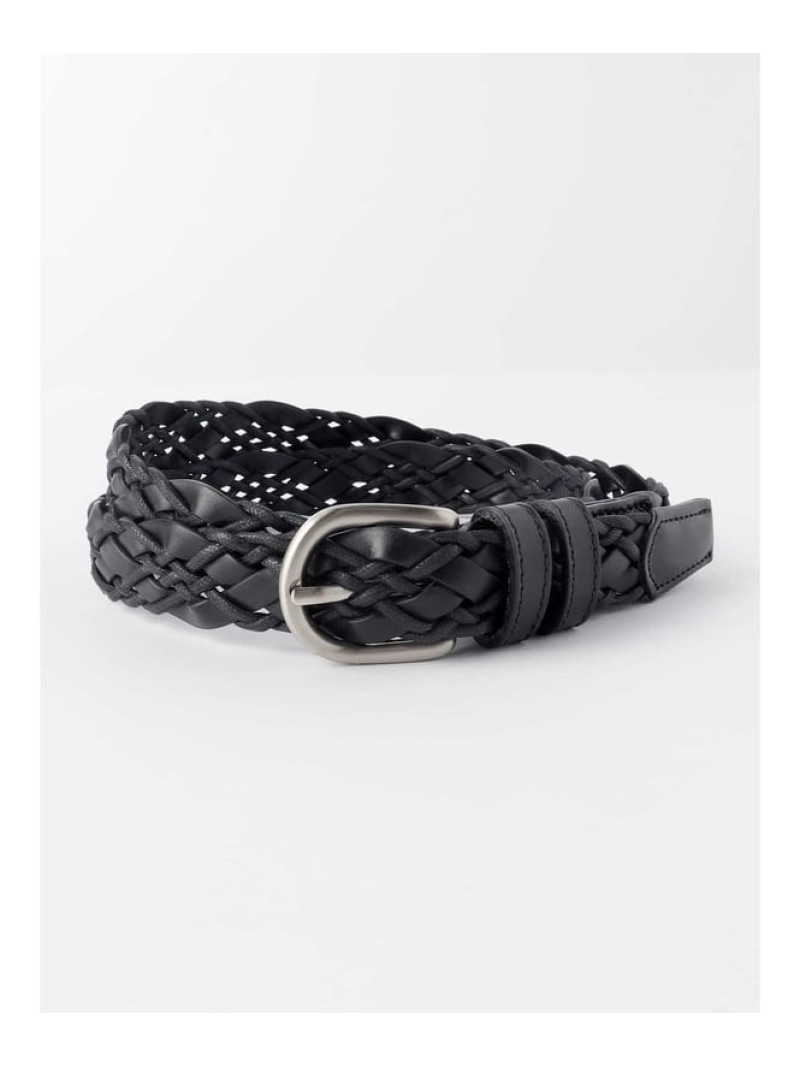 Aquascutum MEN Leather Mesh Belt アクアスキュータム 流行り物雑貨 胴締め 黒いこと 赤銅色【貨物輸送無料】