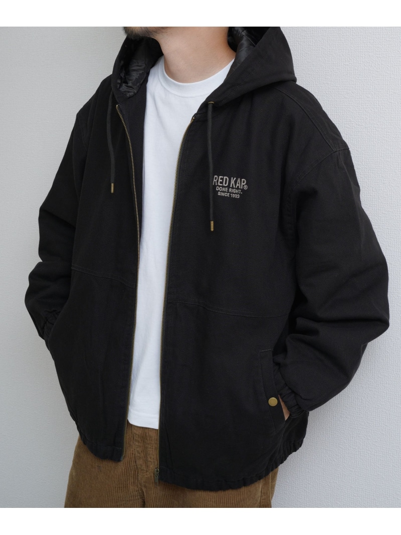 【SALE／28%OFF】RED KAP RED KAP 家鴨 フーデッドジャケット ジップファイブ/ニルウェイ ジャケット・アウター 余分の物のジャケット・アウター カーキ緑であること ベージュ 黒いこと【RBA_E】【貨物輸送無料】