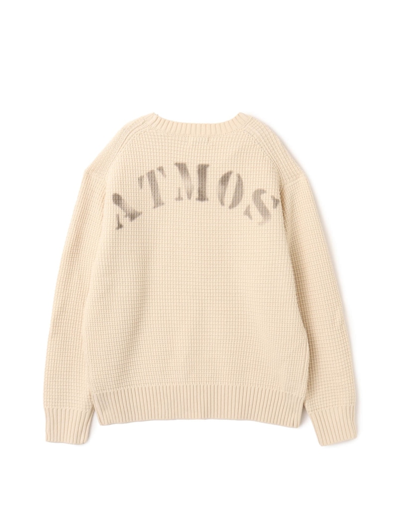 atmos atmos Waffle Knit Sweater OFF WHITE アトモス トップス 編み物 白いこと【貨物輸送無料】