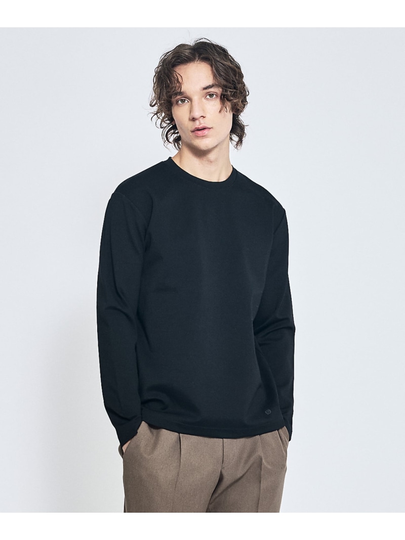 ABAHOUSE LASTWORD Eco Vero ストレッチポンチ ロンT / クルーネック アバハウス トップス カットソー・Tシャツ ベージュ ブラック ホワイト ブルー【送料無料】| Fashion Men