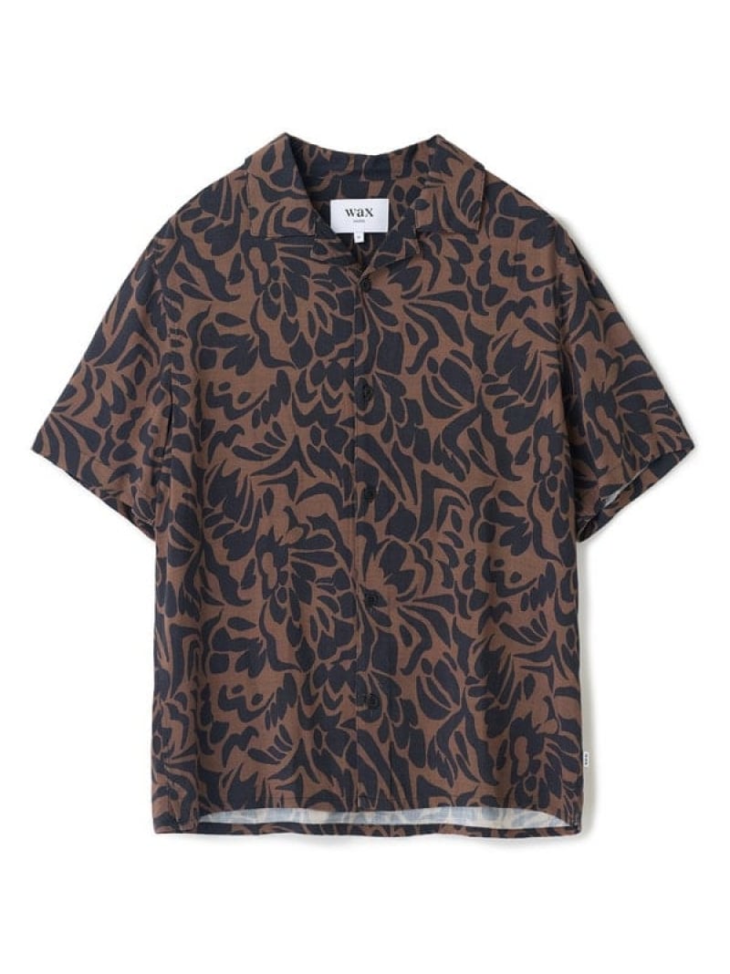 MEN'S BIGI 【Wax London/ワックスロンドン】アロハシャツ メンズ ビギ トップス シャツ・ブラウス ブラウン【送料無料】
