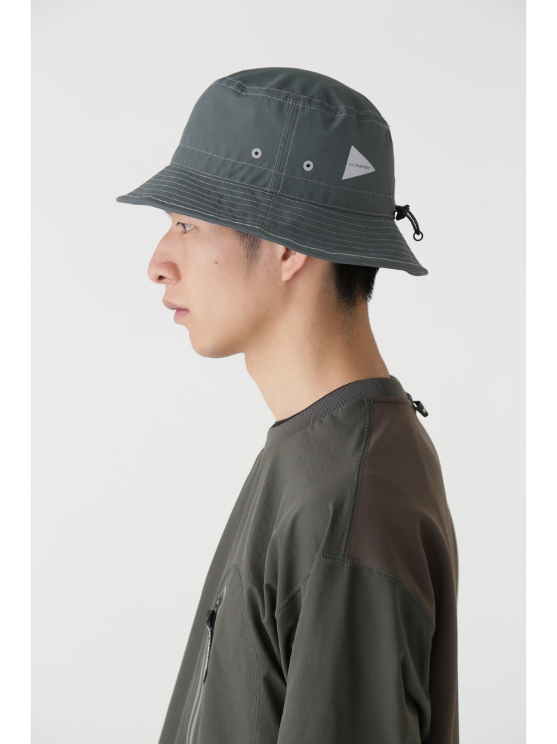 and wander PE/CO hat アンドワンダー 帽子 その他の帽子 ブルー ブラック【送料無料】