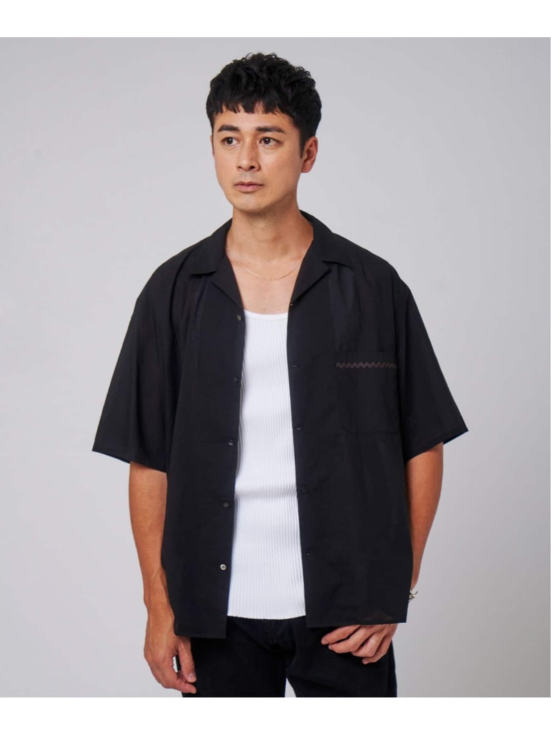 【SALE／30%OFF】EDIFICE E.コットン ローン オープン シャツ エディフィス トップス シャツ・ブラウス ブラック レッド ネイビー【RBA_E】【送料無料】