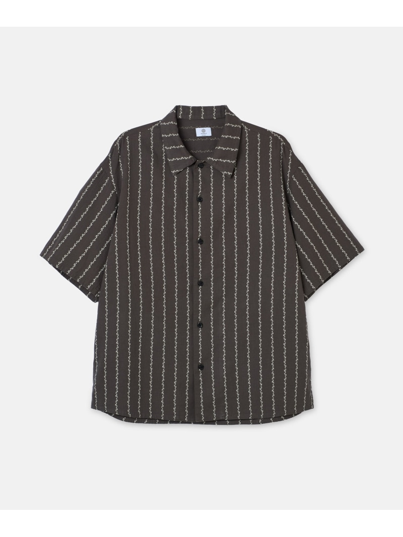SEAGREEN ANCHOR STRIPE SHIRT タトラスコンセプトストア トップス シャツ・ブラウス ネイビー ブラウン【送料無料】｜ Fashion Men
