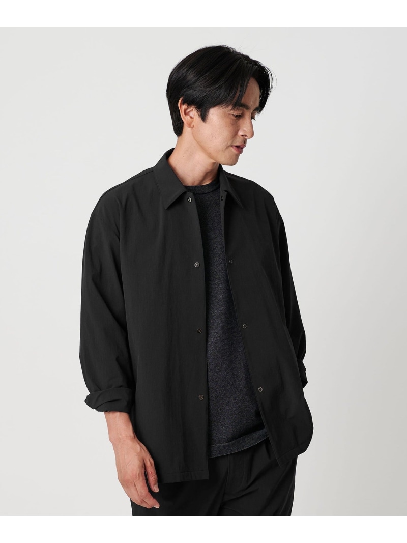 【SALE／30%OFF】BEAUTY&YOUTH UNITED ARROWS 360&deg;MASTER リングドット シャツアウター セットアップ対応 ストレッチ ウォッシャブル ユナイテッドアローズ アウトレット トップス シャツ・ブラウス ネイビー ブラック【RBA_E】【送料無料】｜ Fashion Men