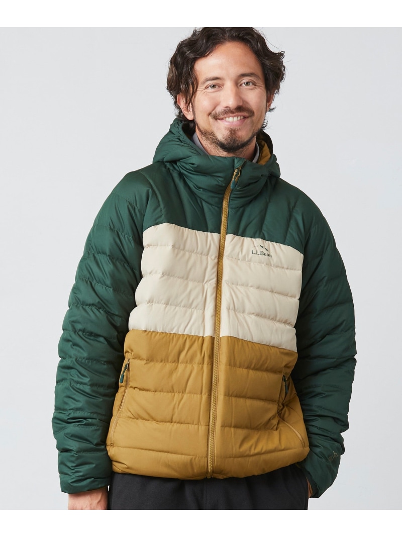 【楽天市場】L.L.Bean ビーンズ・ダウン・フード・ジャケット、カラーブロック 米国フィット・レギュラー エルエルビーン ジャケット