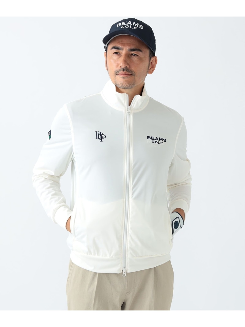 BEAMS GOLF PURPLE LABEL ＜MEN＞BEAMS GOLF PURPLE LABEL / スフィダンテ エアシャット ブルゾン ビームス ゴルフ ジャケット・アウター ブルゾン・ジャンパー ネイビー ホワイト【送料無料】