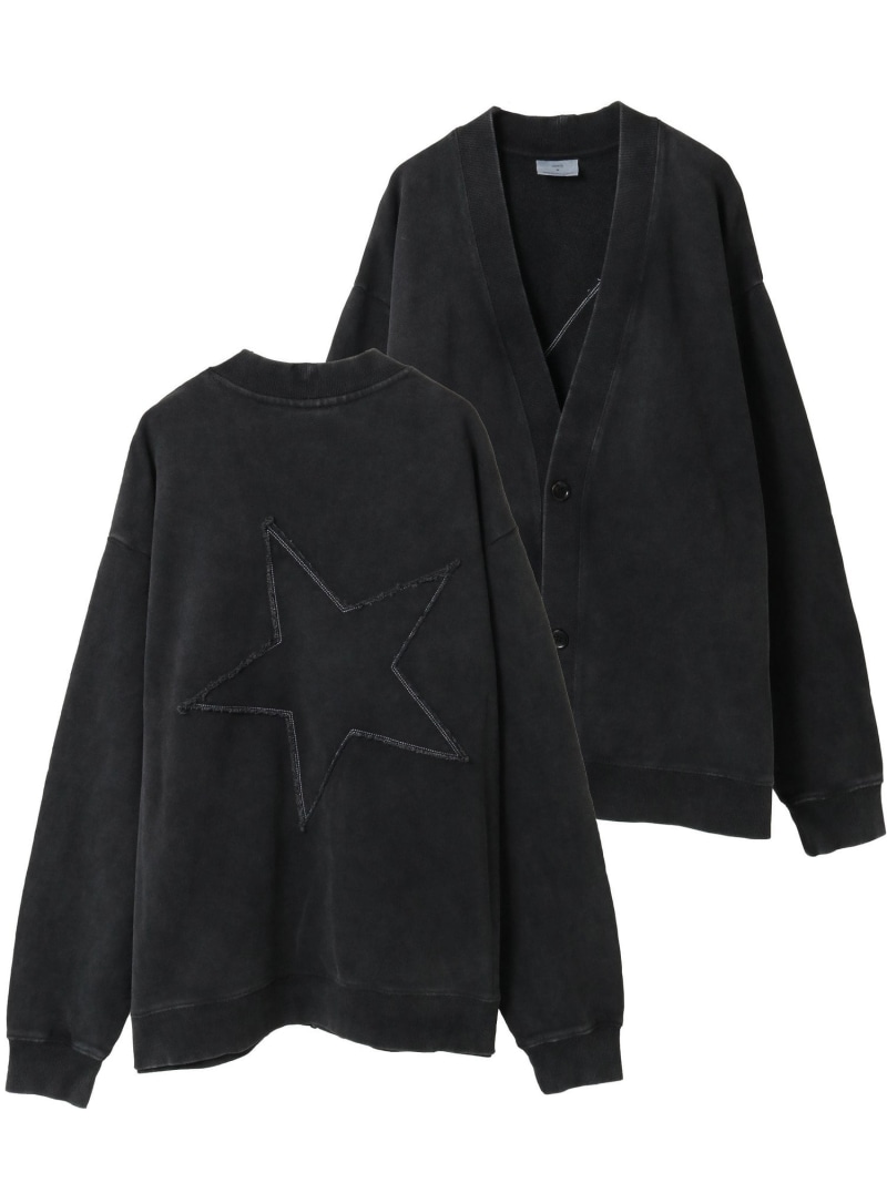 CONVERSE TOKYO BACK STAR★ PATCH SWEAT CARDIGAN コンバーストウキョウ トップス スウェット・トレーナー 黒いこと 米国海軍 黄色【貨物輸送無料】