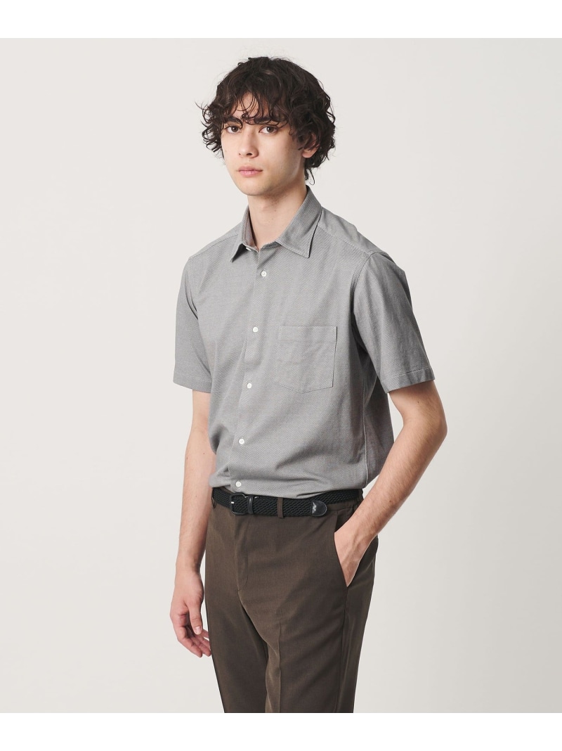 【SALE／30%OFF】UNITED ARROWS ロイヤルオックス ショートスリーブ セミワイドカラーシャツ COMFORT EASY-MODEL 抗菌防臭 ユナイテッドアローズ トップス シャツ・ブラウス ホワイト グレー ブルー【RBA_E】【送料無料】｜ Fashion Men