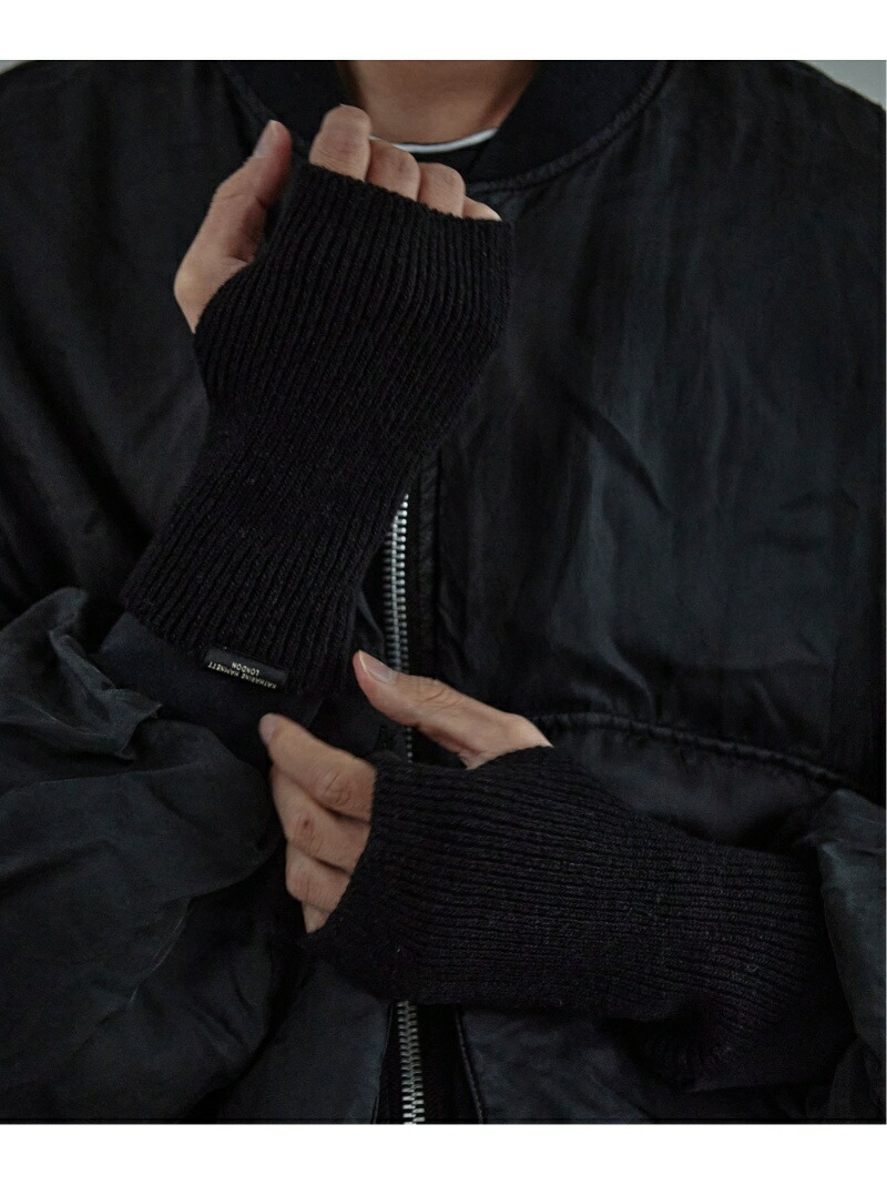 KATHARINEHAMNETTLONDONKATHARINEHAMNETTLONDON/(U)RECYCLEWOOLARMWARMER-SHORTリバースプロジェクトストアファッション雑貨手袋ブラウングレーグリーン【送料無料】