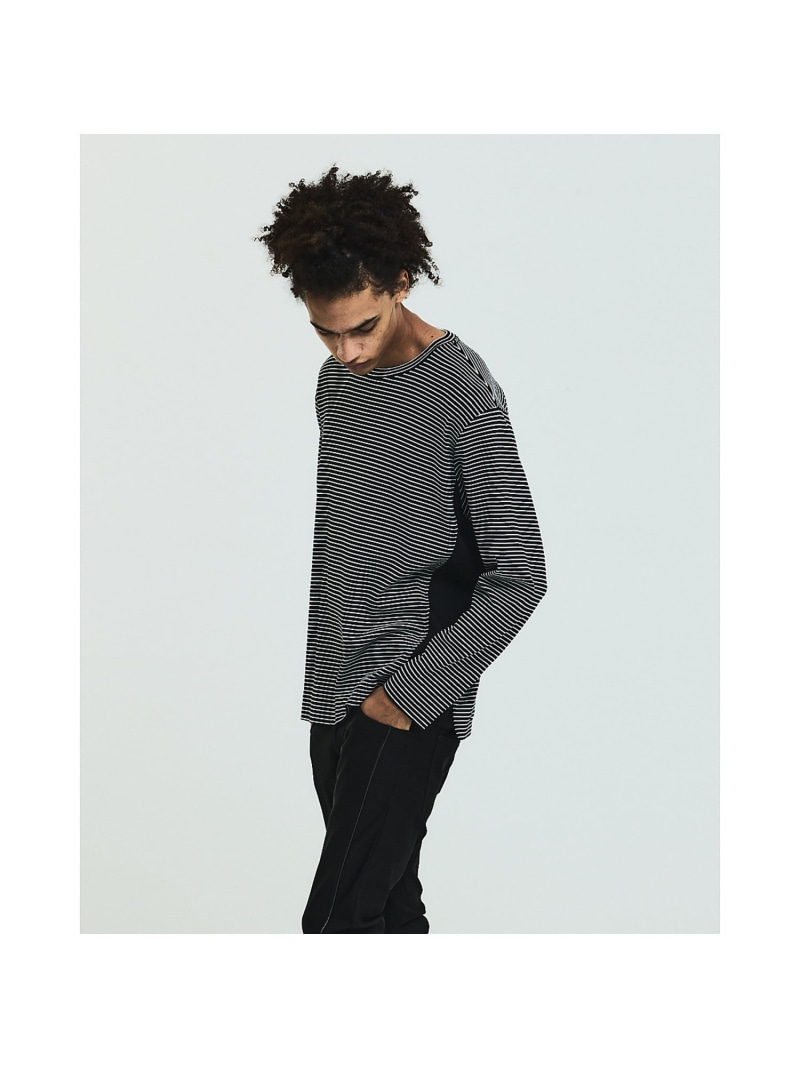 【SALE／25%OFF】5351POUR LES HOMMES コンビネーション ボーダー 長袖 Tシャツ ゴーサンゴーイチプールオム トップス カットソー・Tシャツ ブラック ホワイト レッド【RBA_E】【送料無料】