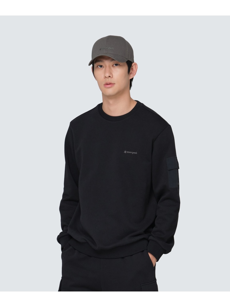 Snow Peak Basic pocket sweatshirt スノーピーク トップス スウェット・トレーナー 黒いこと カーキ緑であること 薄墨色【貨物輸送無料】
