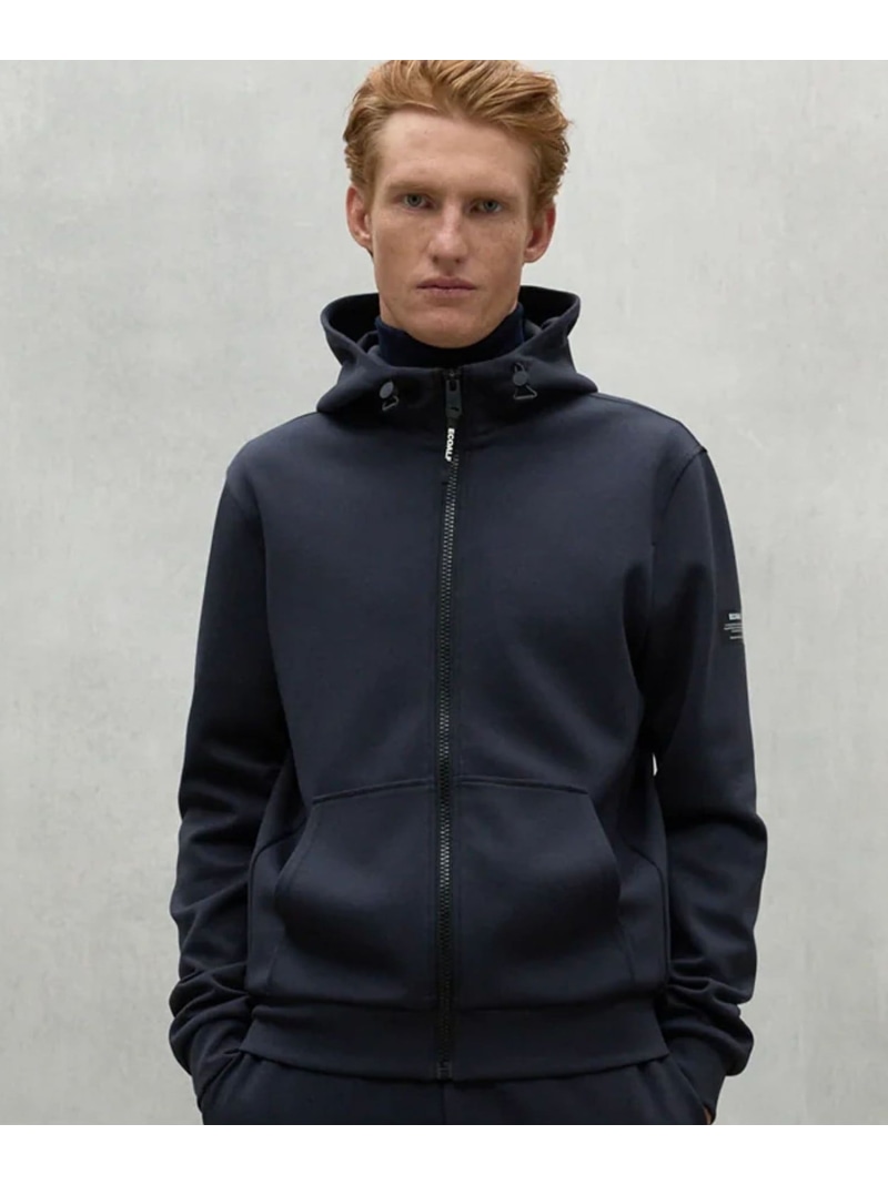 【SALE／22%OFF】ECOALF AGADIR ジップ パーカー / AGADIR SWEATSHIRT MAN エコアルフ トップス カットソー・Tシャツ ネイビー グレー【RBA_E】【送料無料】