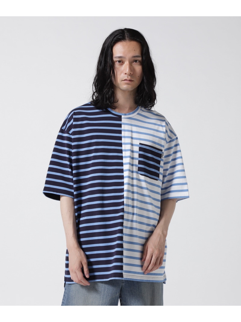 【SALE／30%OFF】BEAVER CMF OUTDOOR GARMENT/シーエムエフ アウトドアガーメント 別注BORDER TEE ビーバー トップス カットソー・Tシャツ ネイビー ホワイト【RBA_E】【送料無料】 9,687円