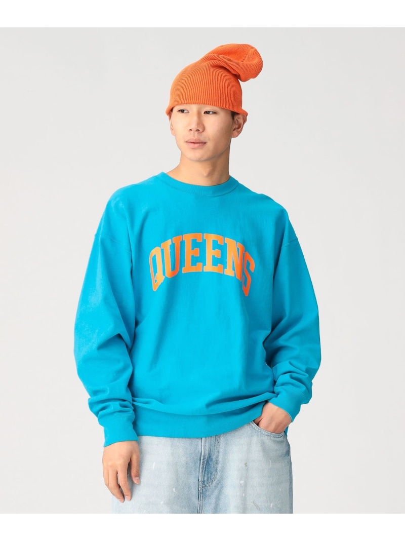BEAMS 【別注】Champion / リバースウィーブ(R)シティ ロングスリーブTシャツ ビームス メン トップス カットソー・Tシャツ ブラック ブルー【送料無料】