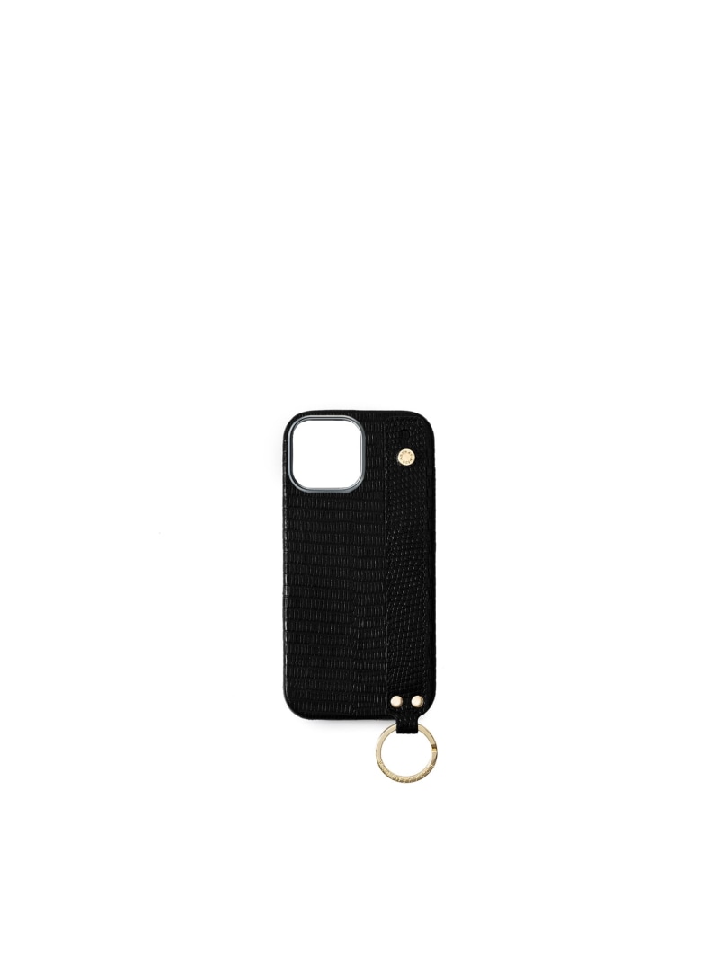BONAVENTURA (iPhone 15) 手持ち部分付き添い人 バックカバーケース リザードエンボスレザー (ゴールド) ボナベンチュラ スマホグッズ・オーディオ装置 スマホ・経口避妊薬・マイコン容れもの/取りまかなう 黒いこと【貨物輸送無料】