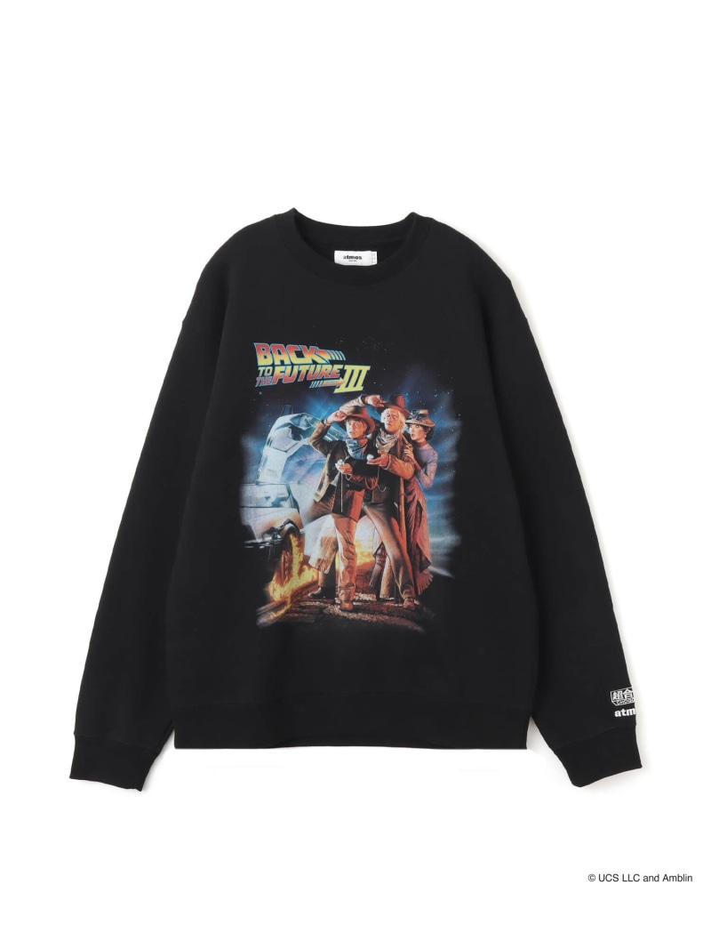 atmos atmos x Back to the Future PartIII x 超合金 Sweatshirt BLACK アトモス トップス スウェット・トレーナー ブラック【送料無料】| Fashion Men