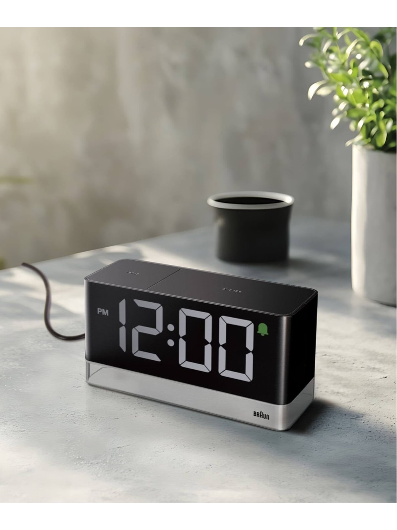 HIROB BRAUN DIGITAL ALARM CLOCK BC27B ヒロブ インテリア・生活雑貨 時計 ブラック【送料無料】