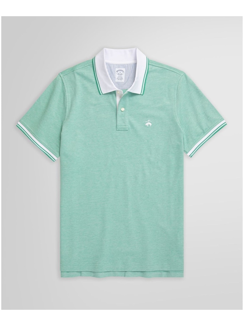 【SALE／20%OFF】BROOKS BROTHERS コットンストレッチピケ GFロゴ ポロシャツ Slim Fit ブルックス ブラザーズ トップス ポロシャツ ブルー グリーン イエロー パープル ピンク【RBA_E】【送料無料】