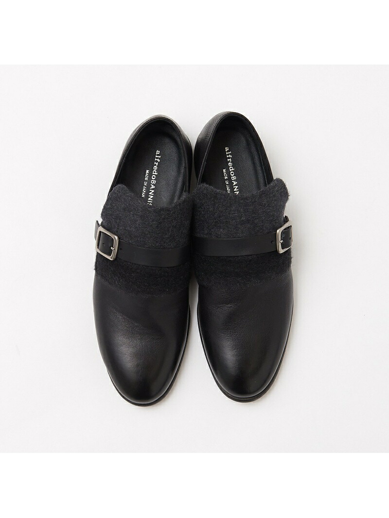 【SALE/50%OFF】alfredoBANNISTER 【ウールコンビ】ベルトレザースリッポン アルフレッド・バニスター シューズ・靴 スニーカー レッド【RBA_E】【送料無料】