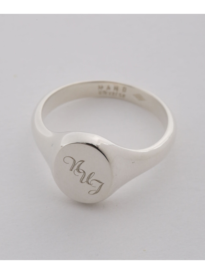 【SALE／50%OFF】NANO universe LB.03/[NU jewelry]イニシャルシグネットピンキーリング ナノ全ての存在 付属物・ウォッチ 輪っか・指環 しろがね色【RBA_E】【貨物輸送無料】 指輪・リング-ジュエリー・アクセサリー-メンズジュエリー・アクセサリー