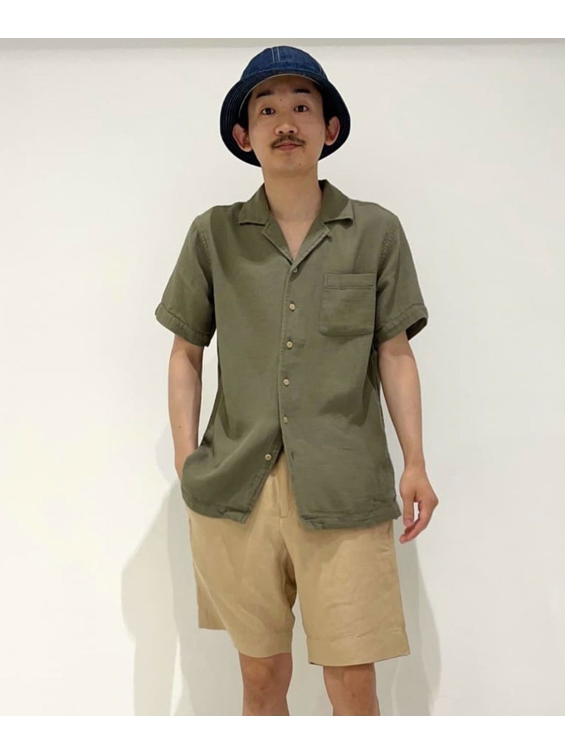 【SALE／20%OFF】BROOKS BROTHERS コットン ワッフル キャンプシャツ Regular Fit ブルックス ブラザーズ トップス シャツ・ブラウス グリーン ネイビー【RBA_E】【送料無料】