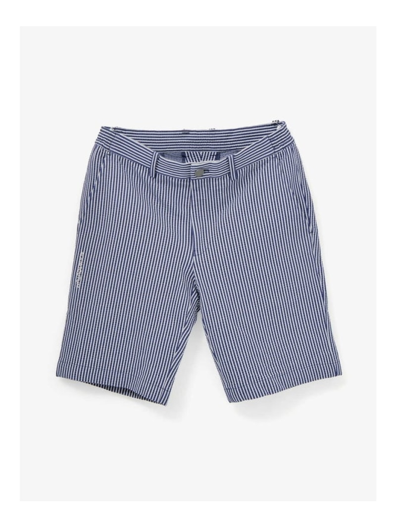 【SALE／50%OFF】Aquascutum GOLF GOLF MEN サッカーストライプハーフパンツ アクアスキュータム ズボン下 スラックス・お召しものズボン下 米国海軍 青色【RBA_E】【貨物輸送無料】