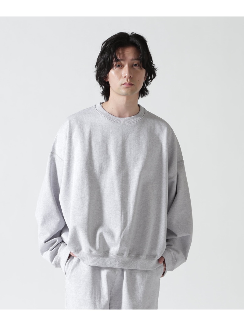 B\u00272nd MARKAWARE(目じるしお召しもの) / HUGE SHORT SWEAT ヒュージスウェットショート ビーセカンド トップス スウェット・トレーナー 薄墨色 黒いこと【貨物輸送無料】