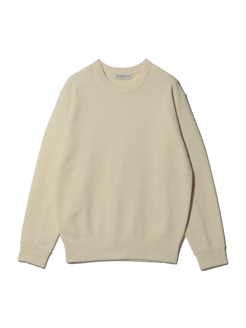 ESTNATION ESTNATION / カシミール肌ざわり クルーネックプルオーバー エストネーション トップス パーカー・フーディー 白いこと 米国海軍【貨物輸送無料】