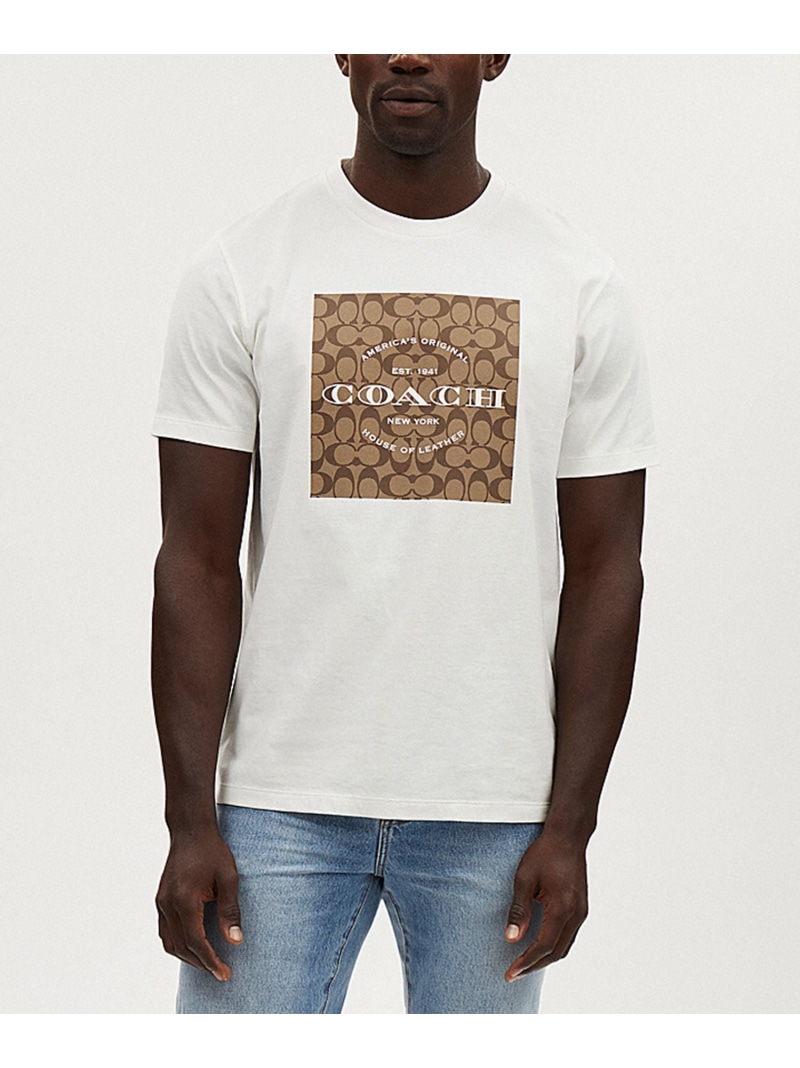 楽天市場】COACH OUTLET 【公式】シグネチャー スクエア Tシャツ