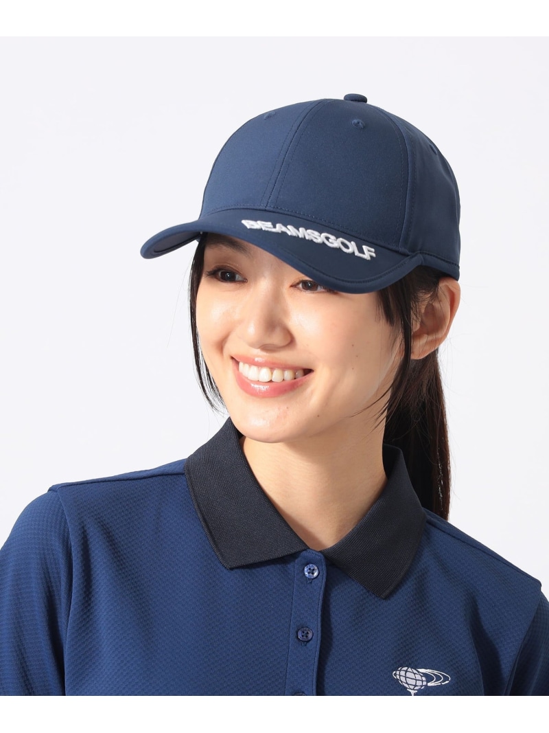 BEAMS GOLF ＜WOMEN＞バイザーロゴ キャップ ビームス ゴルフ 帽子 キャップ ホワイト ブラック ネイビー【送料無料】