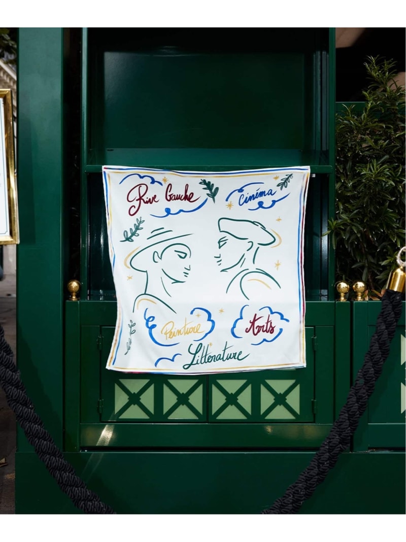 EDIFICE 《取っておく》LES DEUX MAGOTS (ドゥマゴ)  作物えり巻き エディフィス 流行り物雑貨 マフラー・ストール・ネックウォーマー 白いこと【先んずる取っておく】*【貨物輸送無料】
