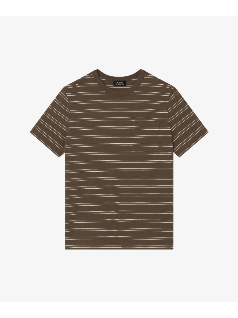 A.P.C. ボーダーTシャツ アー・ぺー・セー トップス カットソー・Tシャツ ベージュ【送料無料】 18,744円