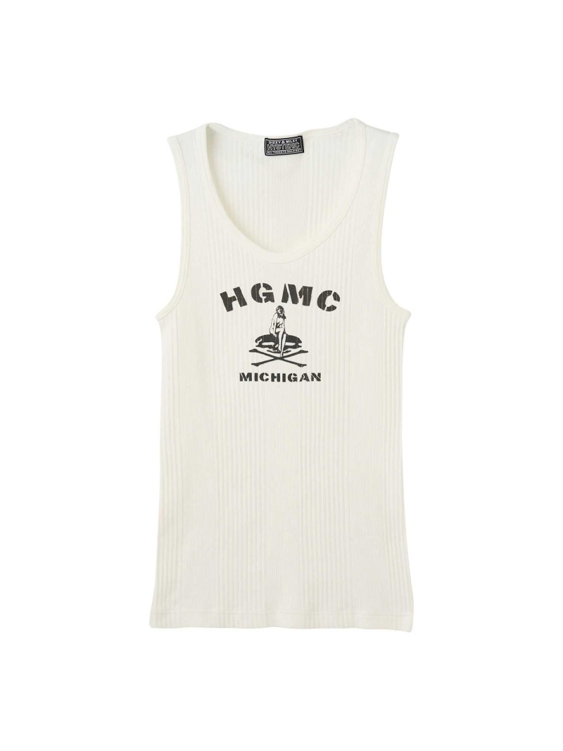 HYSTERIC GLAMOUR HGMC タンクトップ ヒステリックグラマー トップス キャミソール ホワイト ブラック【送料無料】| Fashion Men