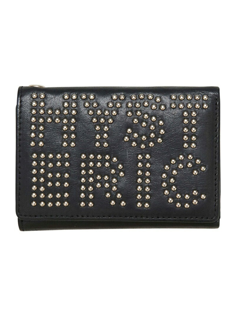 【楽天市場】HYSTERIC GLAMOUR ロゴスタッズ 三つ折リウォレット ヒステリックグラマー 財布・ポーチ・ケース 財布 ブラック