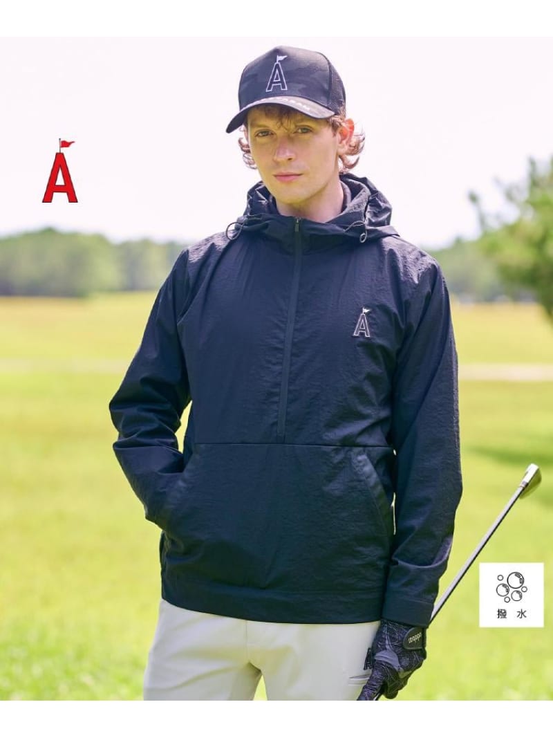 【SALE／30%OFF】ADABAT STREAM 【撥水】ナイロンストレッチ プルオーバー アダバット ジャケット・アウター ブルゾン・ジャンパー ブラック【RBA_E】【送料無料】