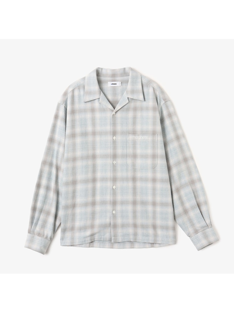 atmos atmos Ombre Check Open Collar Shirt BLUE アトモス トップス シャツ・ブラウス ブルー【送料無料】｜ Fashion Men