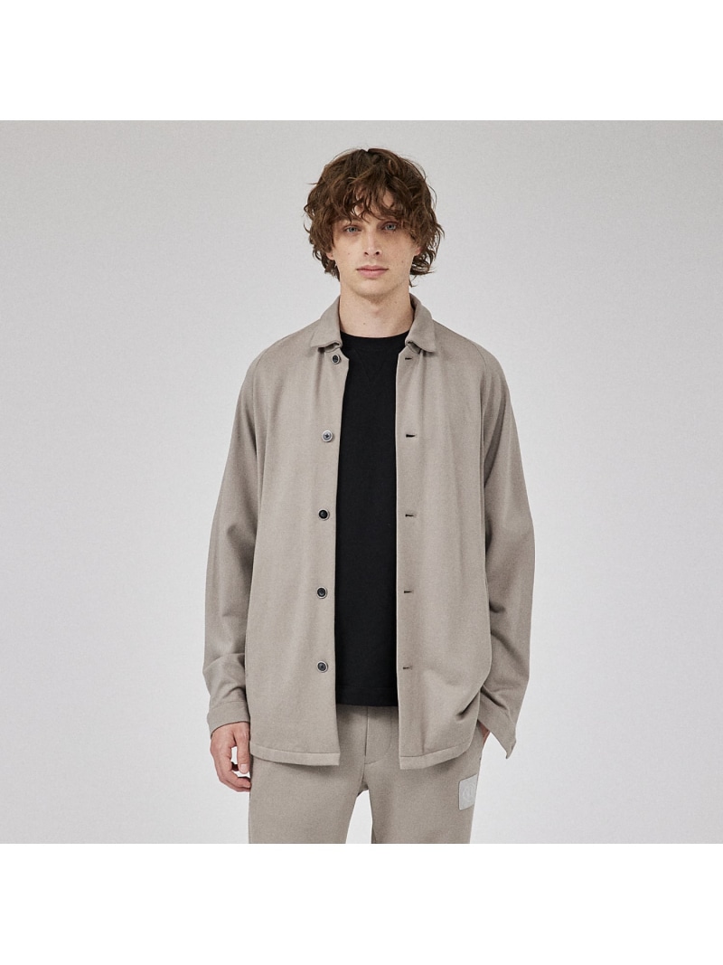 【SALE／50%OFF】DESIGNWORKS 【セットアップ対応】レーヨンナイロンストレッチジャージシャツ デザインワークス トップス シャツ・ブラウス グレー ブラック【RBA_E】【送料無料】