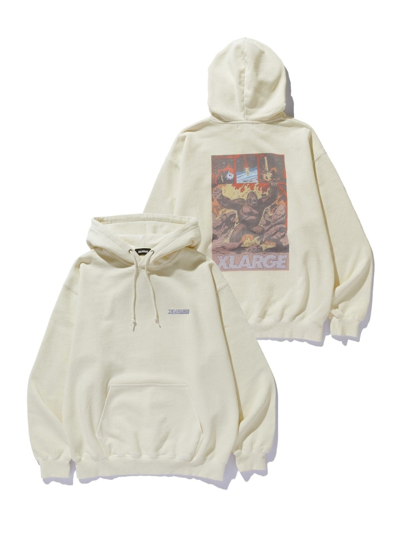XLARGE XLARGE COMIC TWO HOODED SWEATSHIRT エクストララージ トップス スウェット・トレーナー 白いこと 黒いこと 米国海軍【貨物輸送無料】