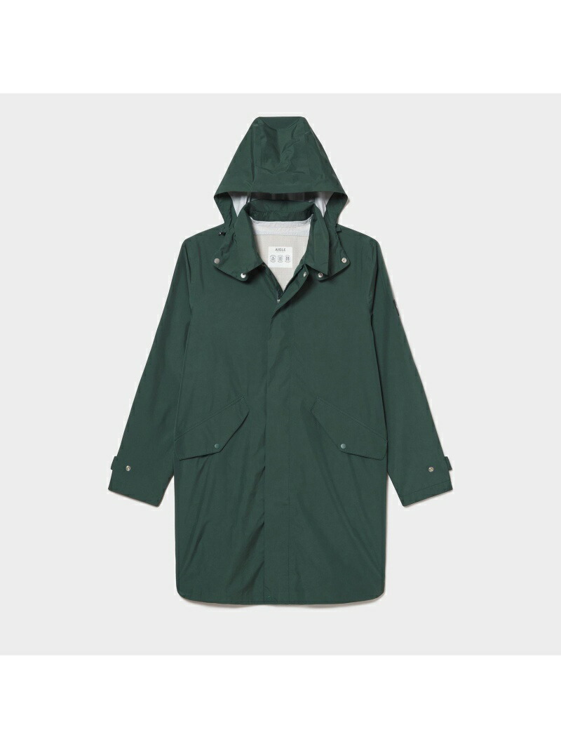 AIGLE 透湿防水 アーバンレインコート エーグル コート ジャケット レインコート グリーン ホワイト