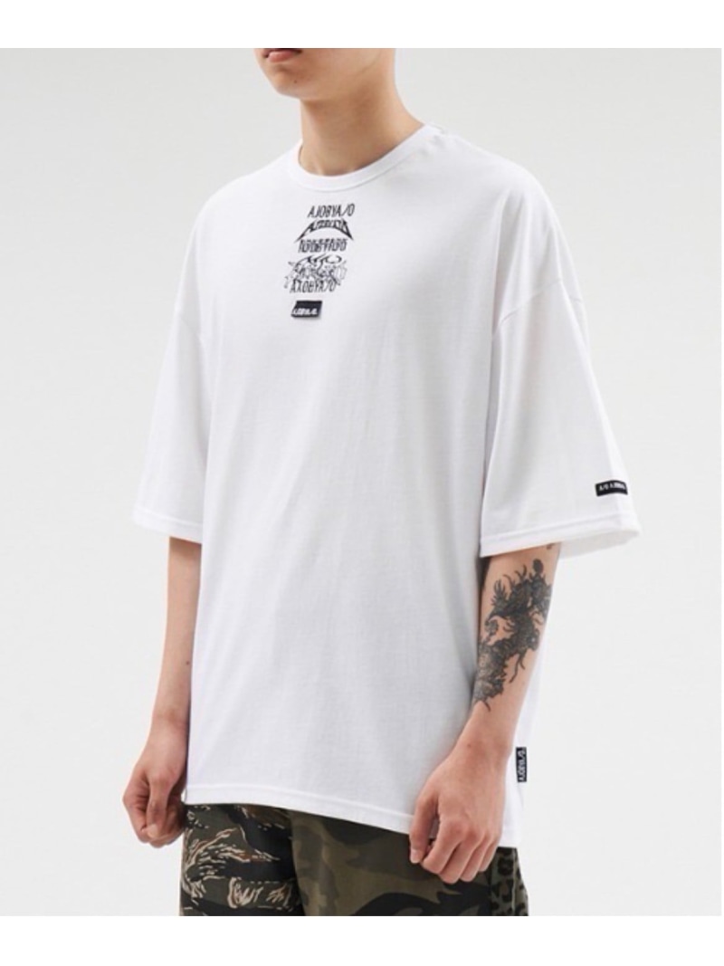 AJOBYAJO 【AJOBYAJO】Total Logo Embroidered T-Shirt ネバーマインドザエックスユー／チカシツプラス トップス カットソー・Tシャツ ホワイト【送料無料】
