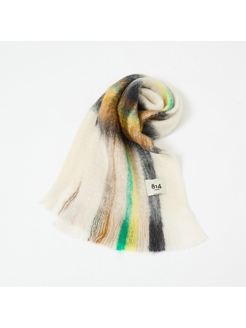 ABAHOUSE LASTWORD 【814 EZCARAY】MOHAIR TARTAN モヘヤ マフラー アバハウス ファッション雑貨 マフラー・ストール・ネックウォーマー グレー ブルー ホワイト【送料無料】