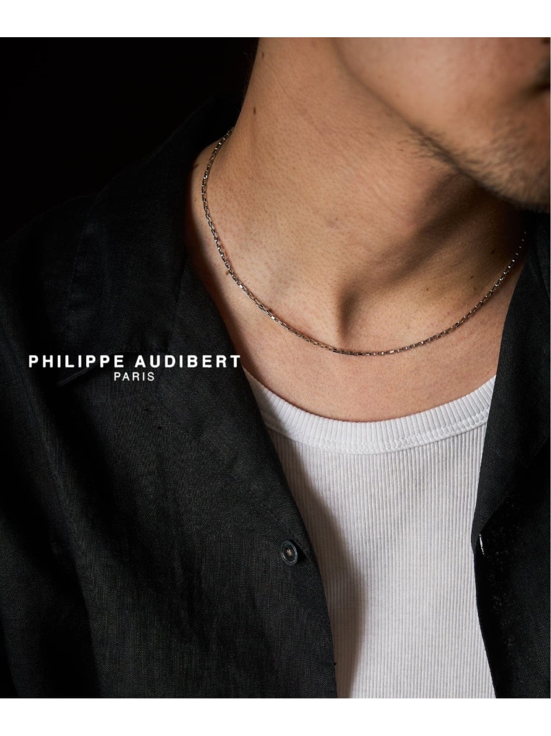 417 EDIFICE PHILIPPE AUDIBERT Olie chain necklace brass silver pla フォーワンセブン エディフィス 添え物・ウオッチ 頸飾り しろがね色【貨物輸送無料】