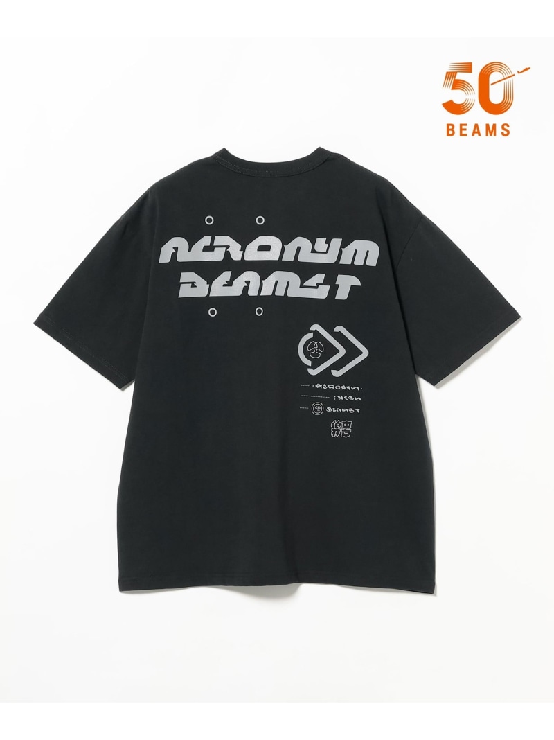 BEAMS T ACRONYM * NESM * BEAMS T / SHORT-SLEEVE T-SHIRT1 ビームスT トップス カットソー・Tシャツ ブラック【送料無料】