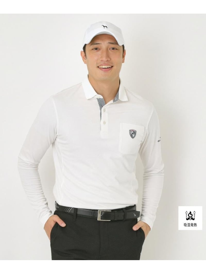 【SALE／30%OFF】adabat 小紋ジャカード長袖スポーツシャツ アダバット トップス スポーツシャツ 薄墨色 白いこと 米国海軍 黄色 黒いこと【RBA_E】【貨物輸送無料】