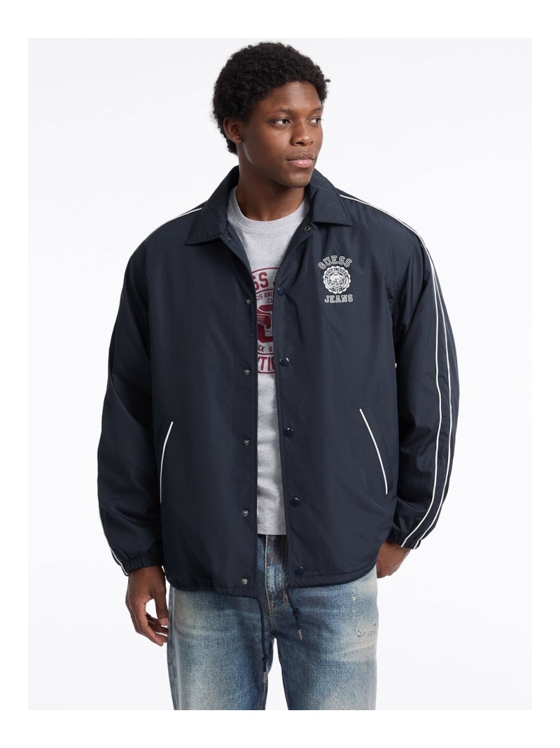 【SALE／30%OFF】GUESS JEANS GUESS JEANS ジャケット (M)Coaches Jacket ゲス ジャケット・アウター ブルゾン・ジャンパー ネイビー【RBA_E】【送料無料】 6,379円