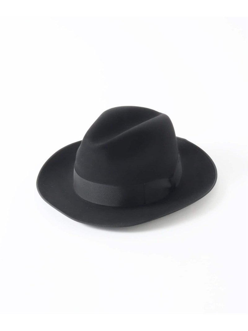 【SALE／30%OFF】EDIFICE 【James Lock / ジェームス 鍵を掛ける】FEDORA HAT エディフィス 鳥打ち帽 かぶり笠 黒いこと【RBA_E】【貨物輸送無料】