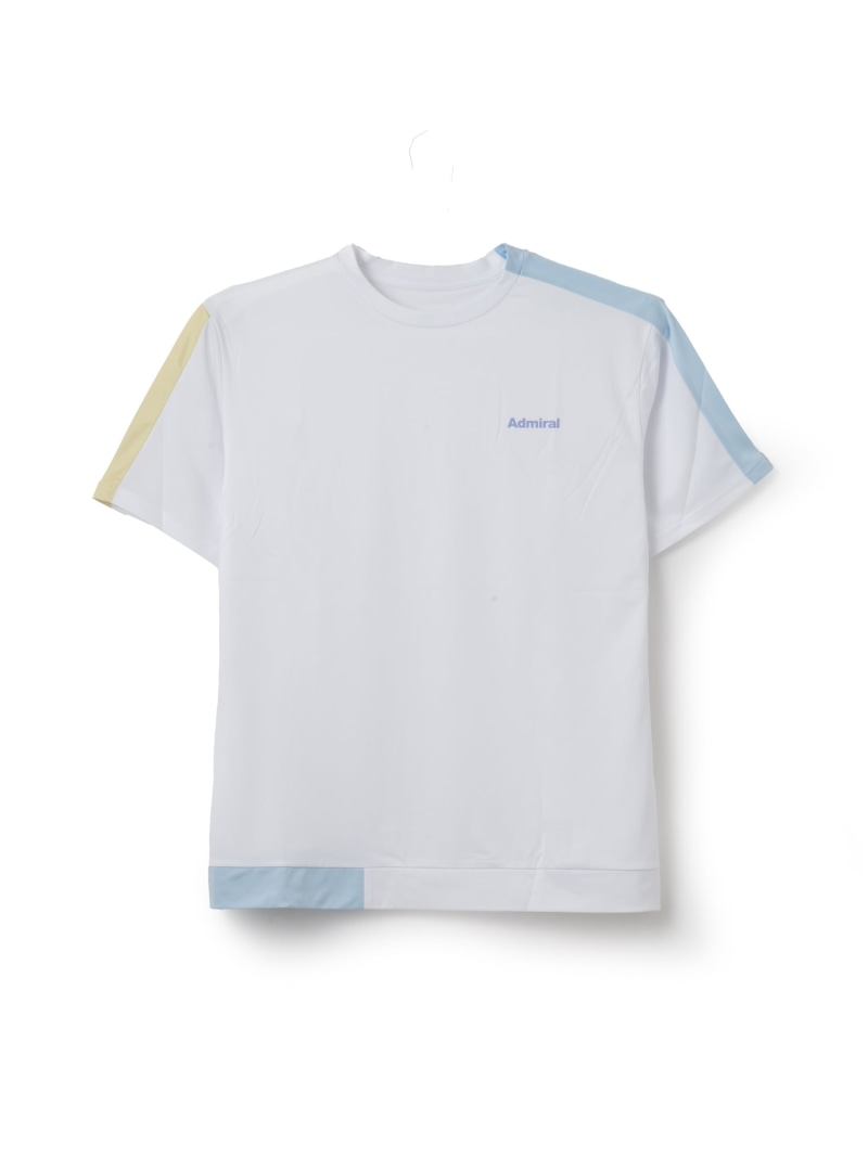 Admiral カラーアソートブロッキングTEE ATMA608 アドミラル スポーツ・アウトドア用品 トレーニング・フィットネス用品 ホワイト グリーン ブラック パープル【送料無料】｜ Fashion Men