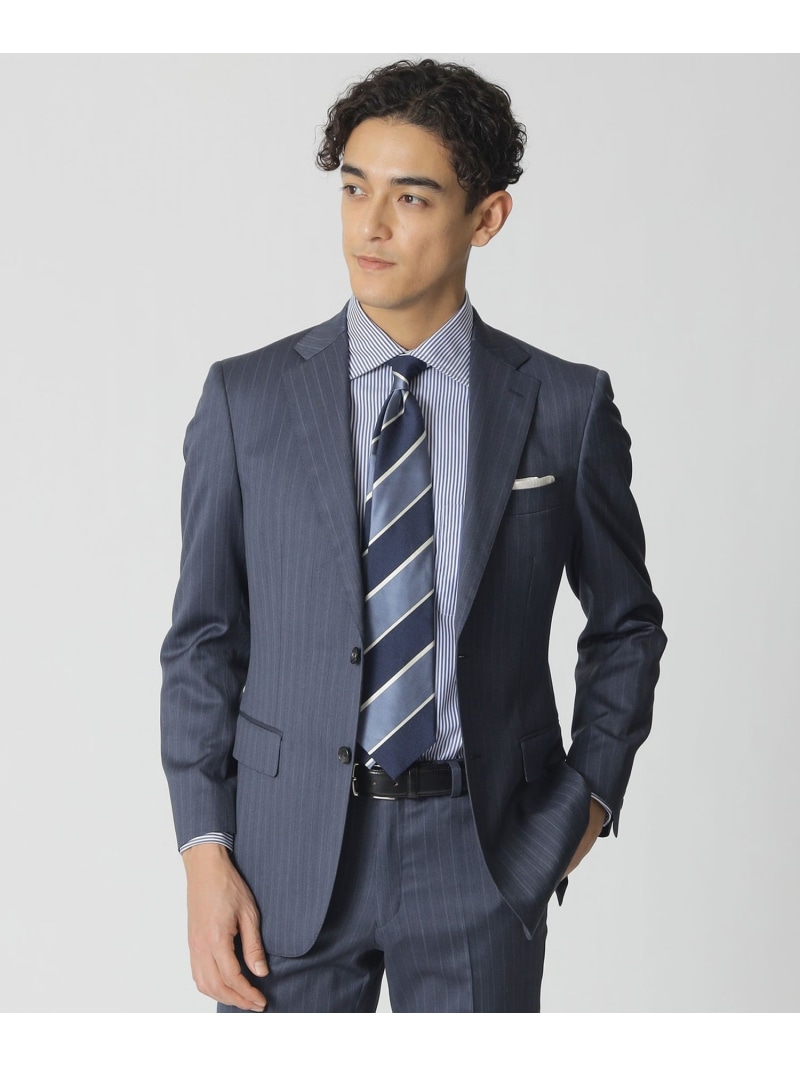Paul Stuart 【Nikkei magazine掲げる】【EASTGATE】スチュアーツブルーストライプスーツ 極点・スチュアート 背広・フォーマル セットアップ背広 青碧【貨物輸送無料】